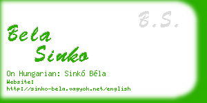 bela sinko business card