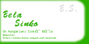 bela sinko business card